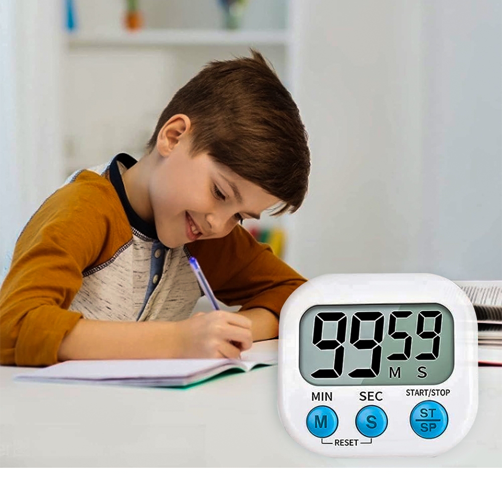 Mini Timer Temporizador Cronometro Digital De Cozinha Mesa com Imã geladeira Números Grandes em Oferta na Shopee