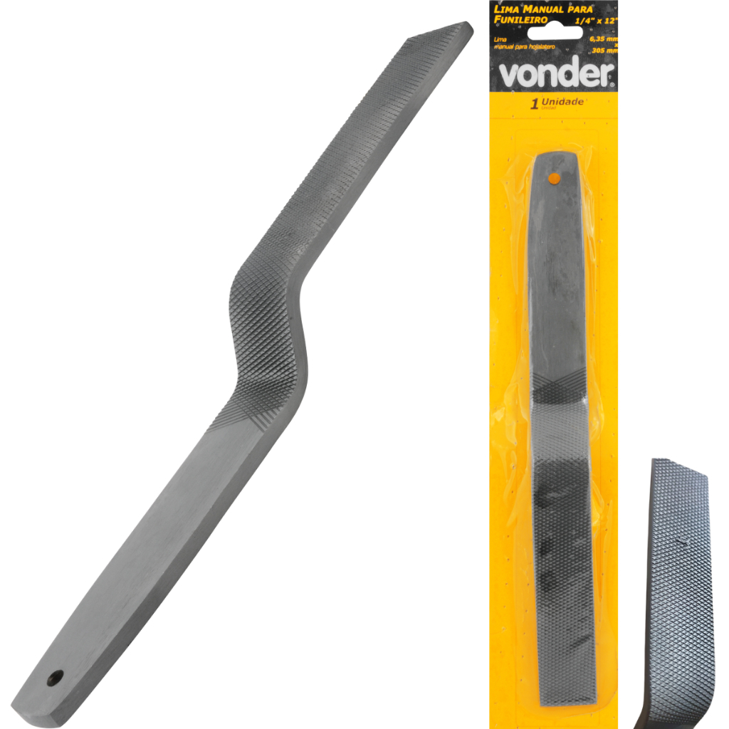 Lima manual chata Rebatedeira  para funileiro 1/4" x 10" VONDER