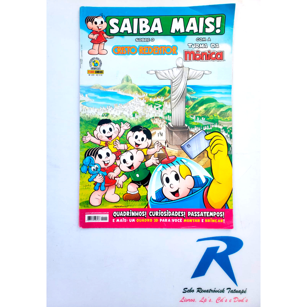 Saiba Mais ! Sobre o Cristo Redentor Com a Turma da Mônica - Editora: Panini Comics - Mauricio de Sousa
