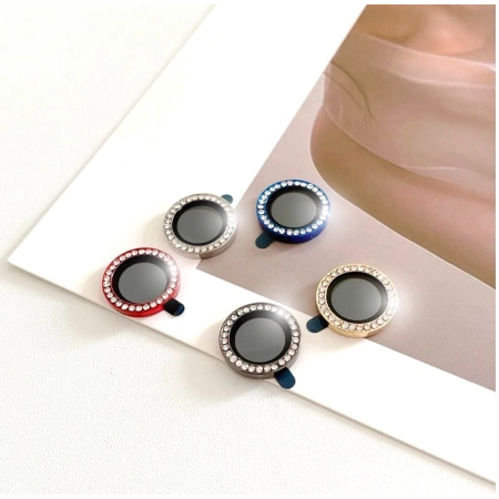 KIT 2 Pcs Lente De Câmera Diamante Brilho P/Redmi NOTE 13 / NOTE 13 PRO/NOTE 13 PRO PLUS / NOTE 12 4G/ X5 PRO / X6 PRO