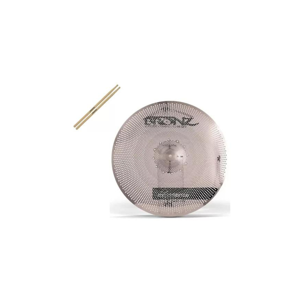 Prato P/ Bateria Estudo Ride 20 Mute Bronz Mby Odery +baqueta