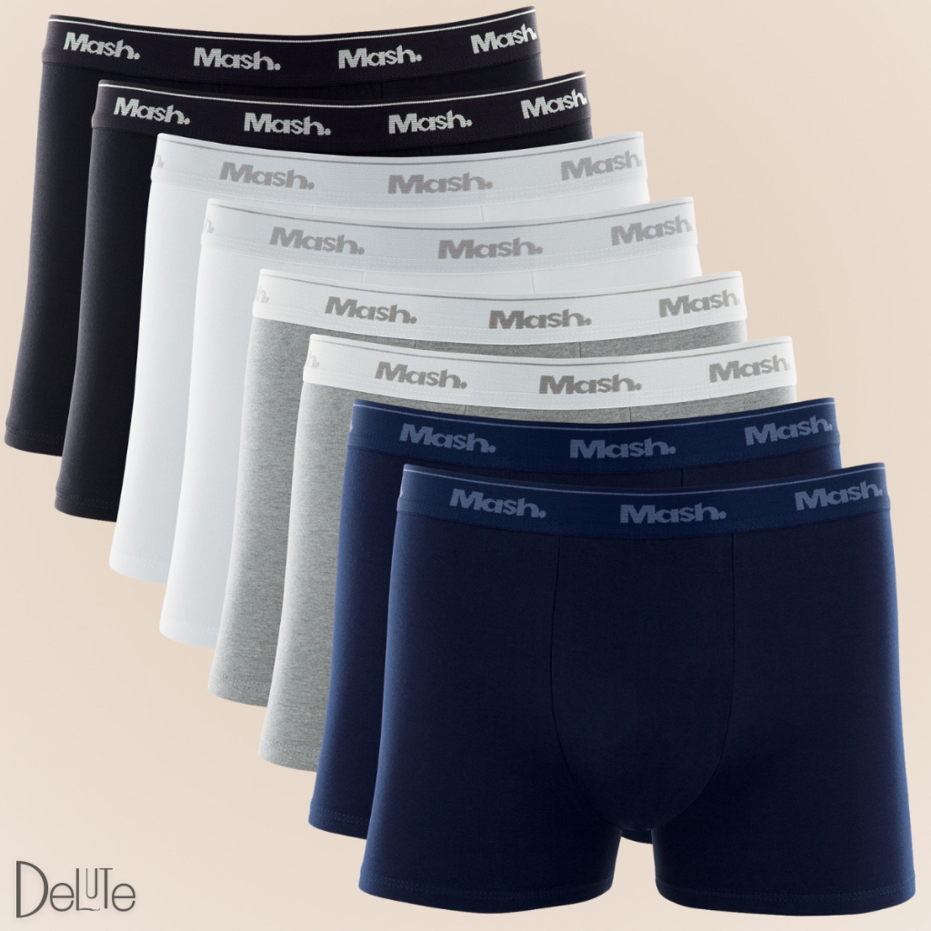 Kit Cuecas Boxer Mash 8 Peças Masculino Adulto Em Algodão Cotton