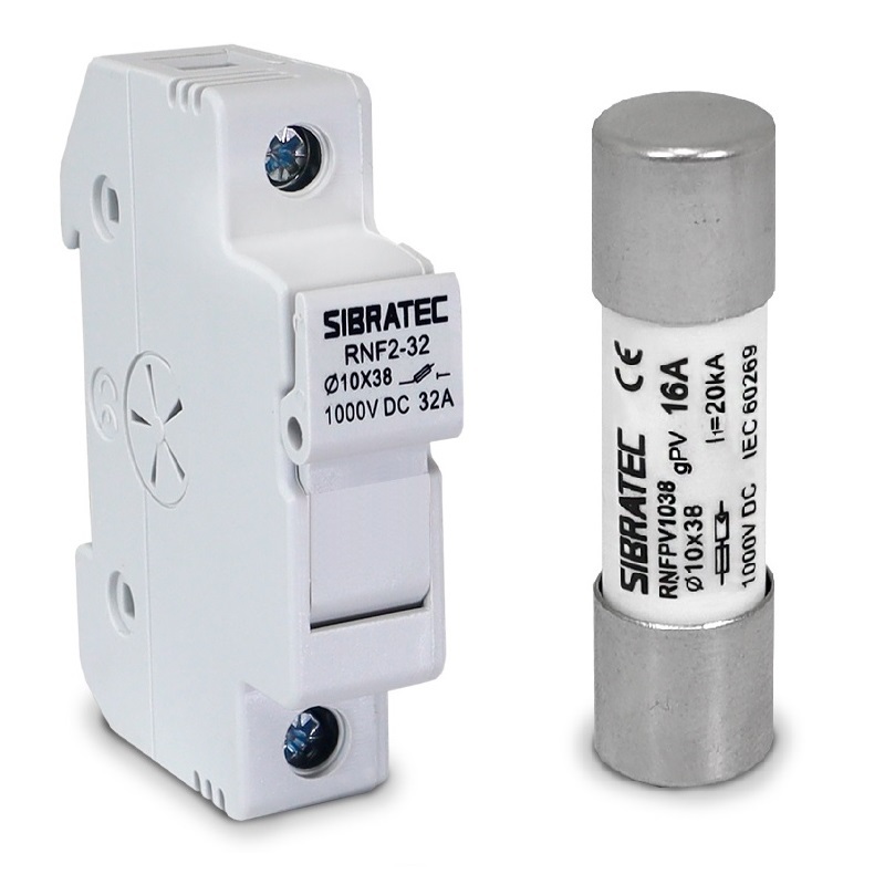 Seccionadora 10x38 1000Vcc/Vdc Unipolar com Fusível 16A