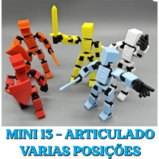Boneco Mini 13 - Dummy Boneco Articulado Action Figure Brinquedo Educativo Varias Posições 3D 2026 em Oferta na Shopee