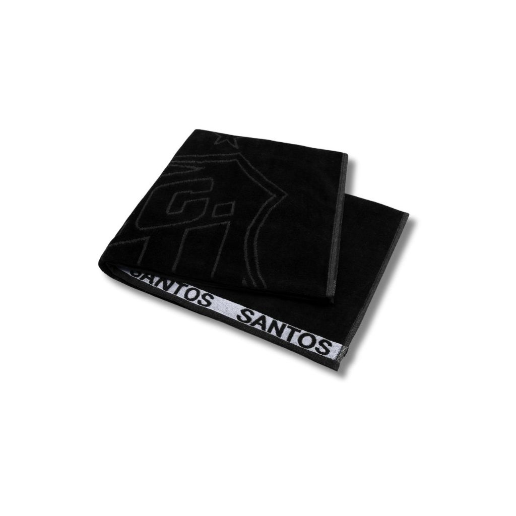 Toalha De Piscina Jacquard Time Santos Buettner Preto em Oferta na Shopee