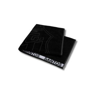 Toalha De Piscina Jacquard Time Santos Buettner Preto em Oferta na Shopee