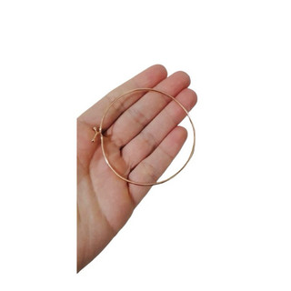 Pulseira aro para pingentes banhado ouro rose