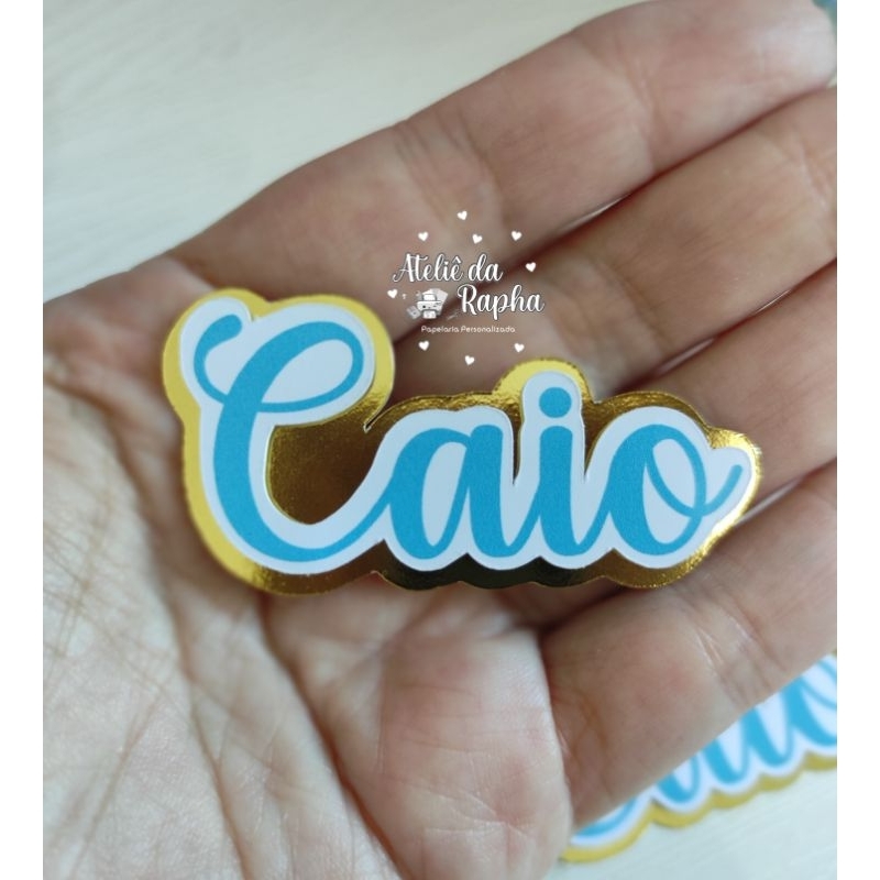 Aplique Nome em Camadas com Lamicote Dourado ou Prata Personalizado em Oferta na Shopee