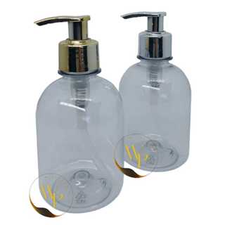 Frasco Pet 250 ml C/ Válvula Pump Metalizada Saboneteira, Álcool Gel, Creme, etc... em Oferta na Shopee