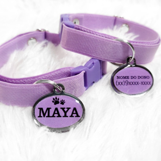 Coleira Personalizada Gato com Pingente de Identificação Plaquinha Pet em Oferta na Shopee