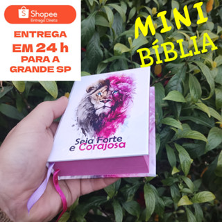 Mini Bíblia Infantil de bolsa Seja Forte e Corajosa COM Índice, Versão Arc, Letra pequena, Feminina em Oferta na Shopee