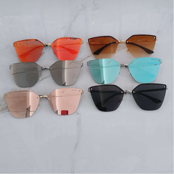 Óculos De Sol Masculino/Feminino Quadrado/Refletivo/Lente De Uma Peça em Oferta na Shopee