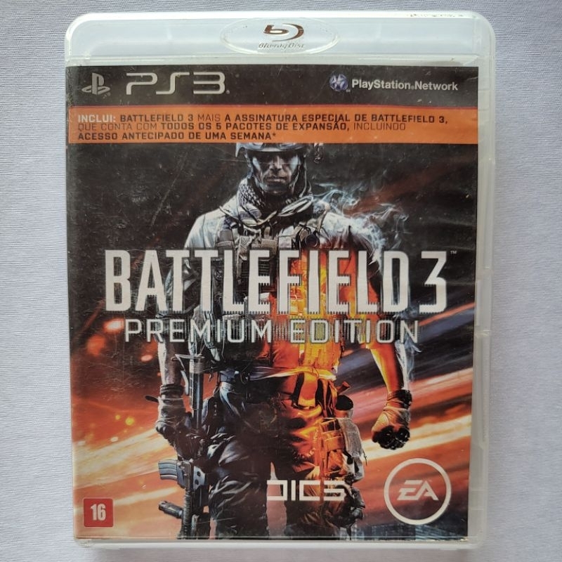 Battlefield 3 Premium Ps3 - Game Mídia Física - Jogo Original Seminovo