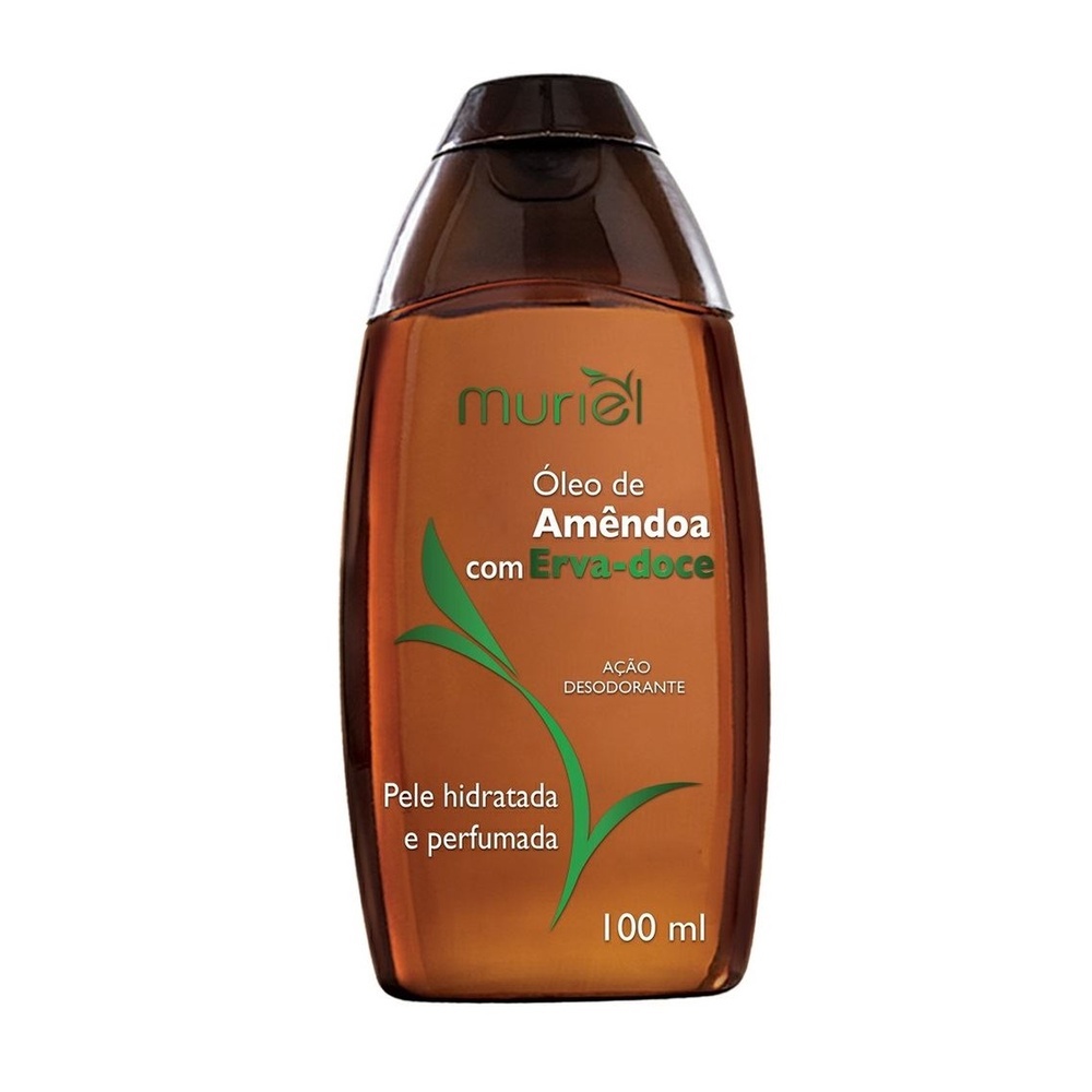 Óleo Corporal Muriel Amêndoas com Erva Doce 100ml Hidratante Corporal Pele Macia e Perfumada