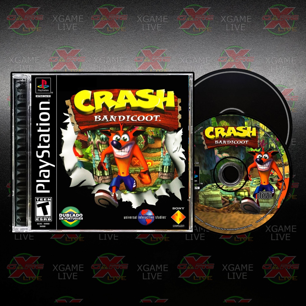 CD GAME - Crash Bandicoot - Dublado - Mídia Preta - PS1 By XGAMELIVE