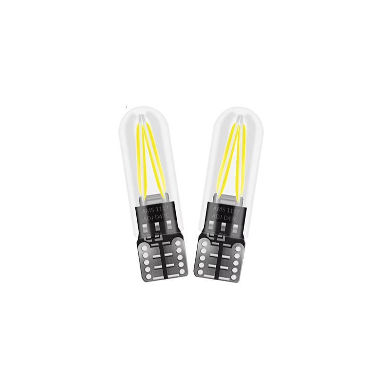 Par Lampada Pingo Led 2 COB Pingão Efeito Xenon Brilhante T10 Branco Puro Forte