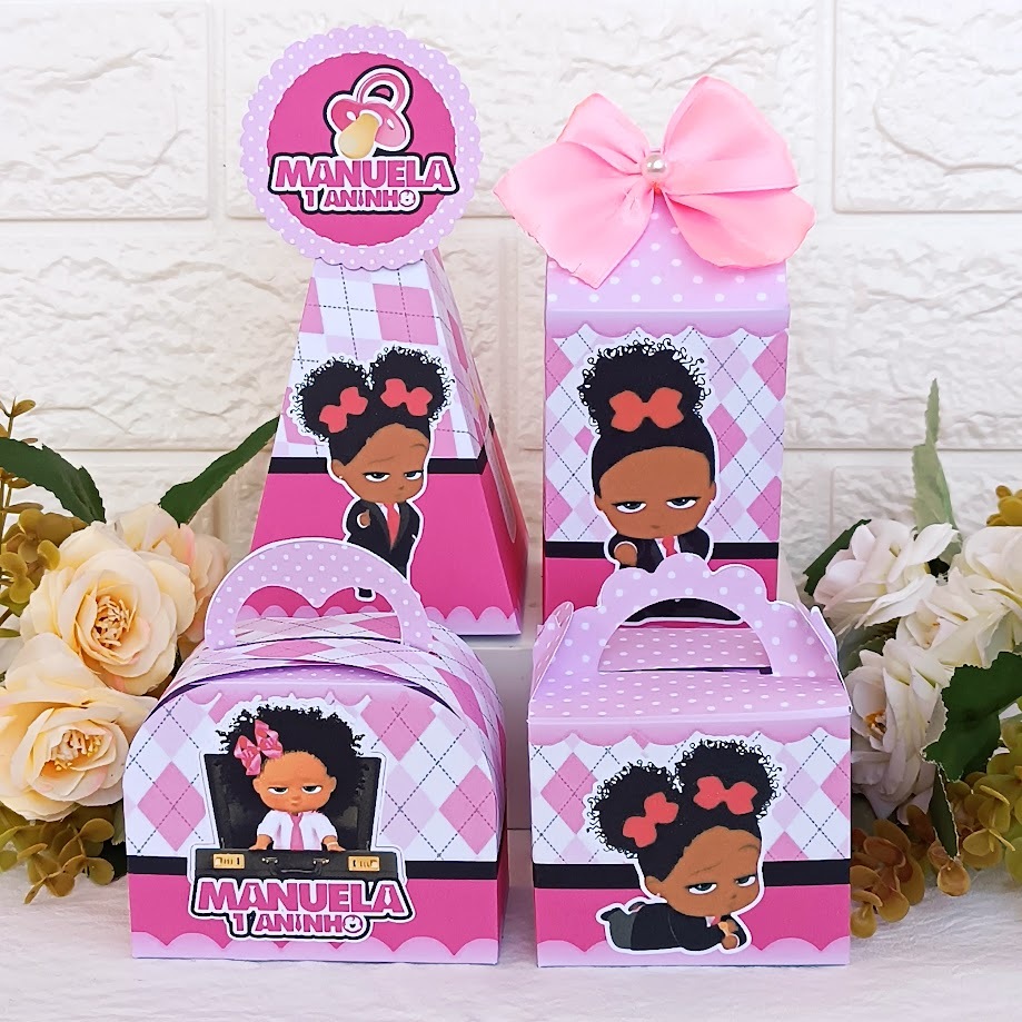 PEGUE E MONTE   Kit Festa Lembrancinhas Poderosa Chefinha Personalizadas Para Doces e Decoração de Festa de Aniversário