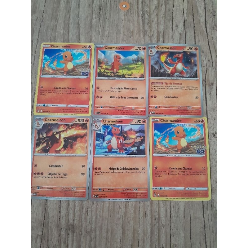 Carta Pokemon Charmander e Charmeleon Original várias coleções NM em Oferta na Shopee