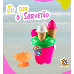 kit Baldinho de areia praia infantil