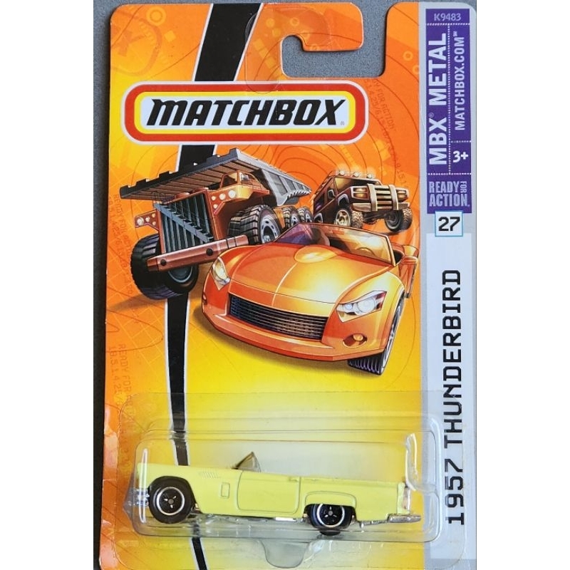 MATCHBOX FORD THUNDERBIRD 1957 LACRADO NA CARTELA ESCALA 1.64 COLEÇÃO ANTIGA