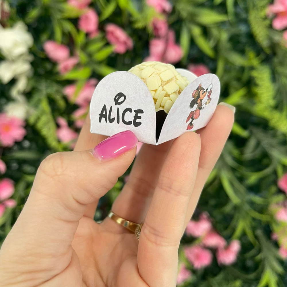Forminha para Doces Minnie Confeiteira - Forminhas Personalizadas Confeiteira da Minnie