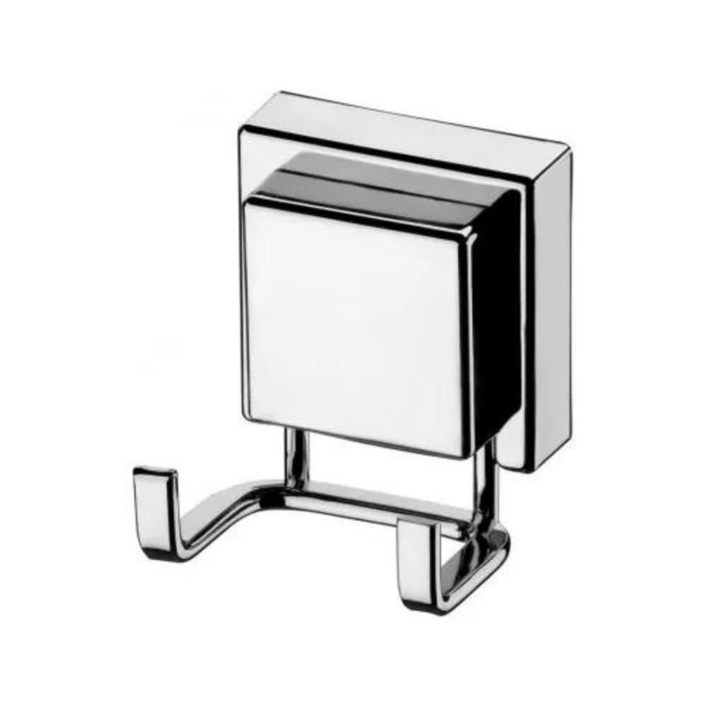 Suporte Gancho Duplo De Parede Banheiro Ventosa Sem Furo Porta Toalha - Home & Living