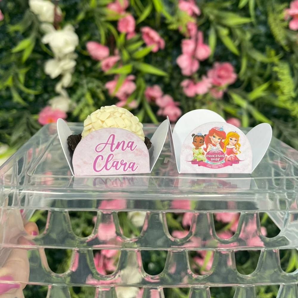 Forminha para Doces Princesas Baby Cute - Forminhas para Docinhos Personalizada -Forminhas 4 Pétalas