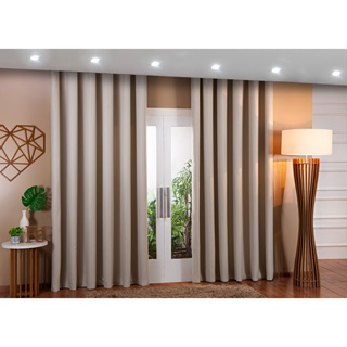 Cortina Blackout Para Trilho Suiço Simples em Tecido Premium Corta Luz Blecaute Doce Lar Enxovais em Oferta na Shopee