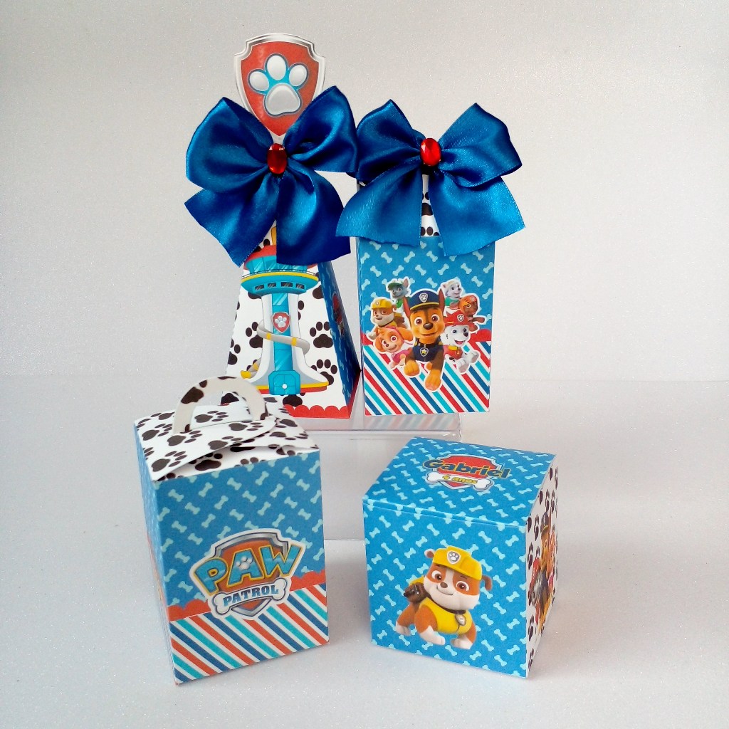 Kit Personalizado Patrulha Canina / Lembrancinhas Caixinhas para Festa/ Decoração / Aniversário Patrulha Canina