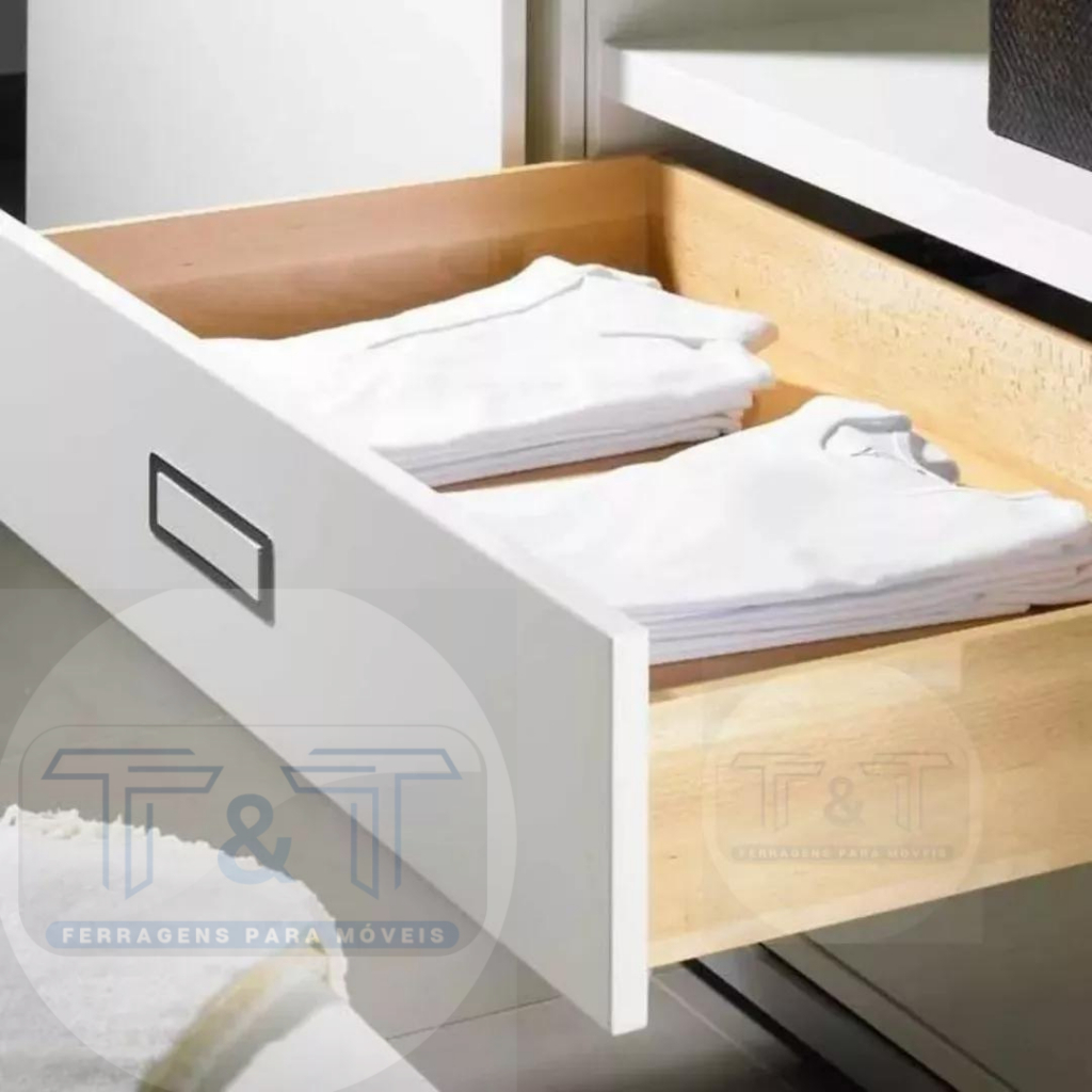 Corrediça Invisível Telescópica Amortecedor Gaveta 30cm 35cm 40cm 45cm 50cm 55cm