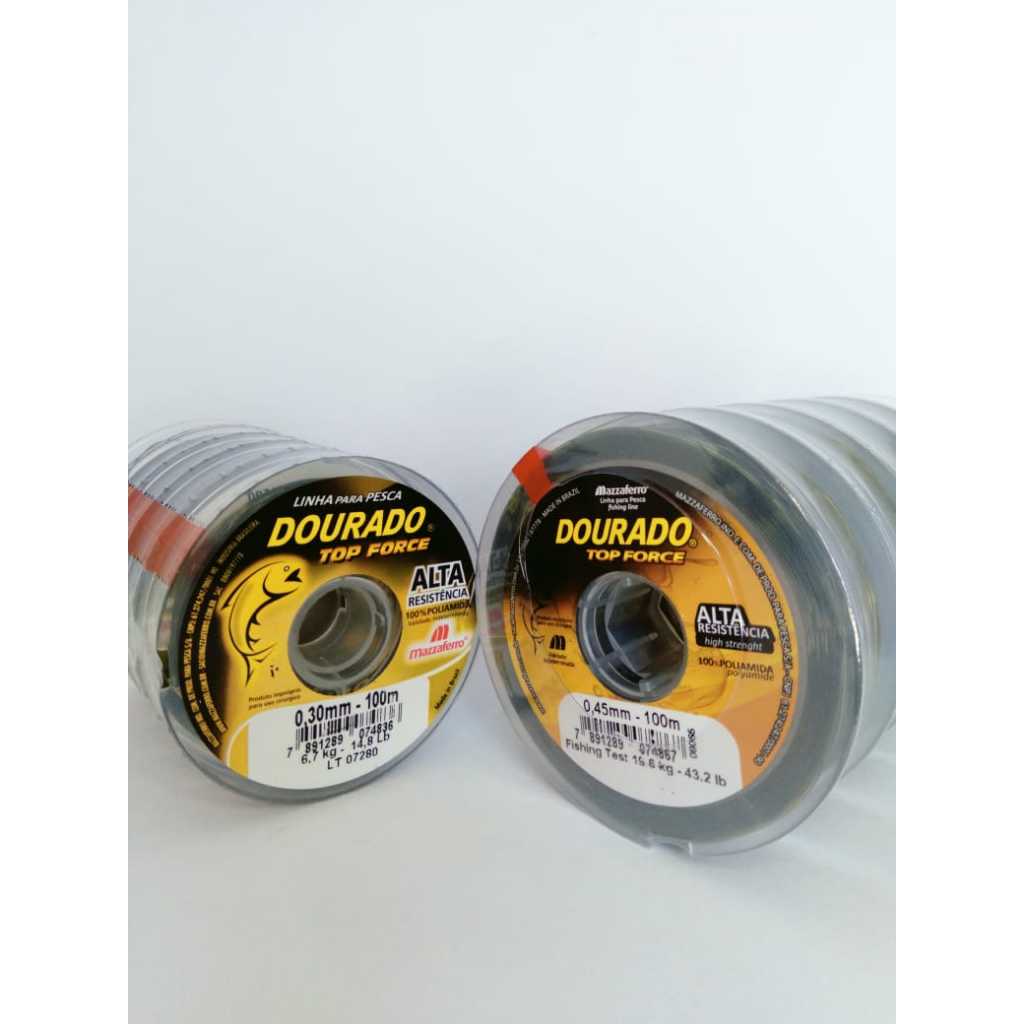 500/400/200 metros Linha Dourado Top Force Monofilamento ( rolos 100M ) - Escolha seu mm