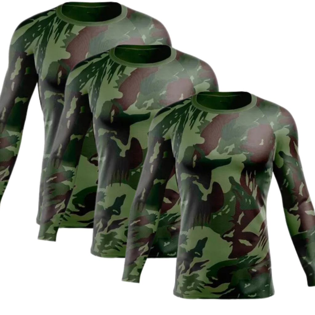 KIT 3 Camisa Uv Segunda Pele Térmica KIT 3 unidades Masculino e  Feminino Moda Praia Envio rápido