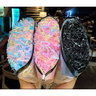 1000/2000Pcs/Pack Acessórios Para Porta Rabos De Pônei De Borracha Meninas Elásticas Descartáveis Coloridas em Oferta na Shopee