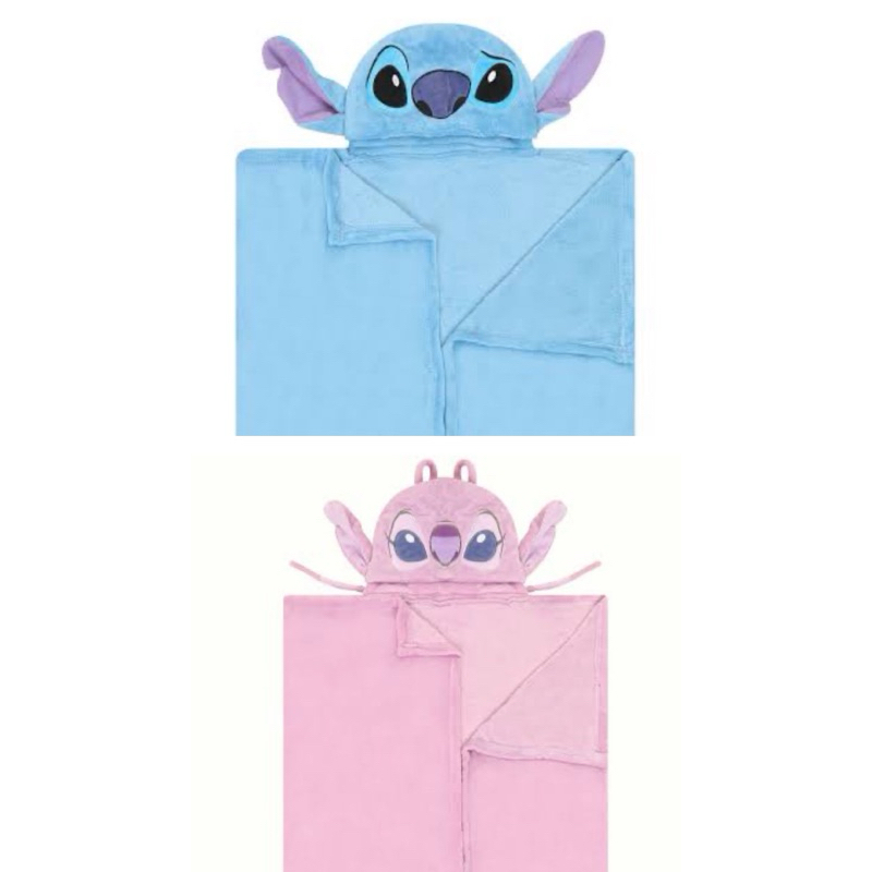Manta Capuz Infantil Stitchs Quentinha 1m x 1,3m