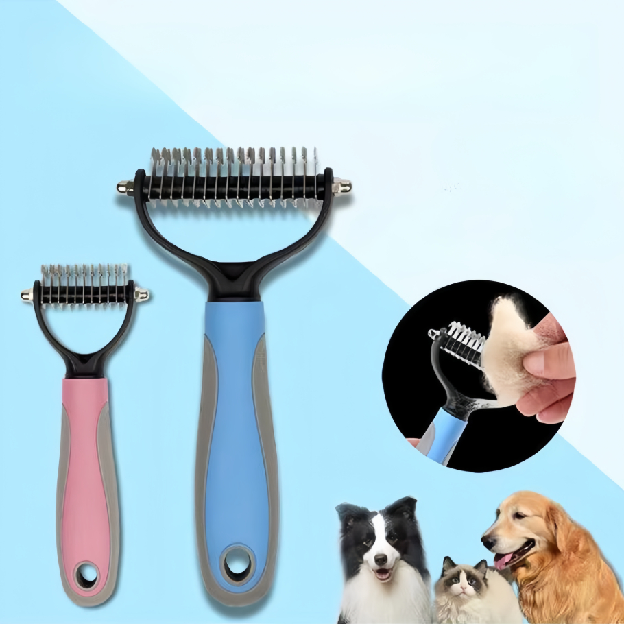 Escova Pente Plastico Ferro Para Pentear Cachorros e Gatos Pet
