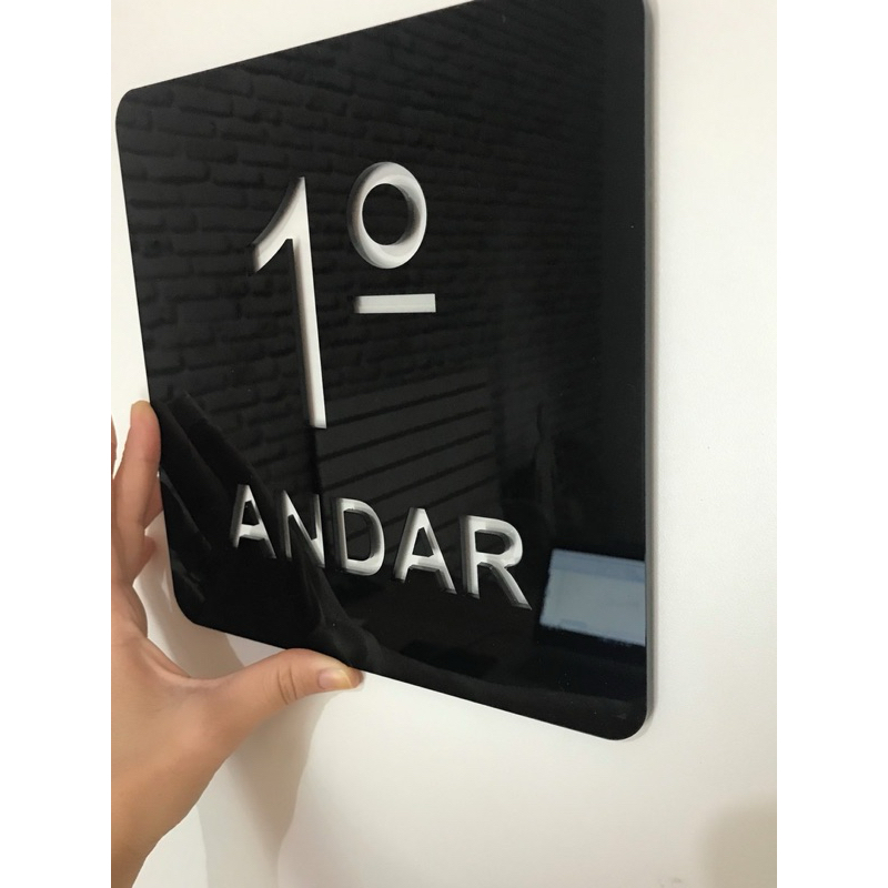 Placa Para Identificação De Andar- 1 unidade
