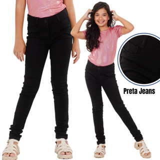 Calça Preta Jeans Skinny Infantil Feminina Calça Indispensável no Guarda Roupa das Meninas Blogueiras em Oferta na Shopee