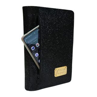 Capa com Brilho para Bíblia Média com Zíper e Bolso Externo Glitter - Feminina Número 11 - Preta em Oferta na Shopee
