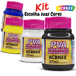 TINTA  PVA Fosca Artesanato UNIDADE OU KIT COM 37ML-ACRILEX em Oferta na Shopee