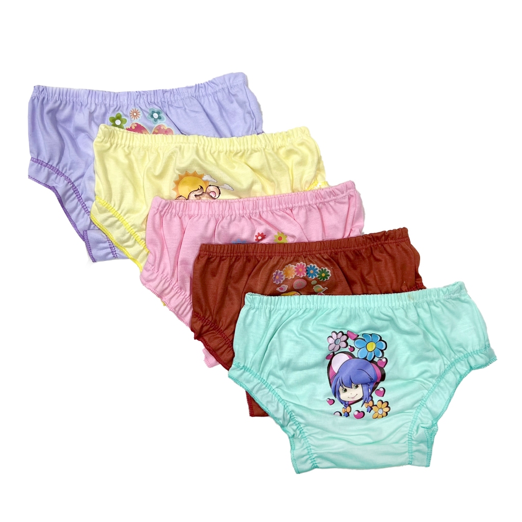 Kit 10 Calcinha Infantil Elástico Lisa Estampada Confortável