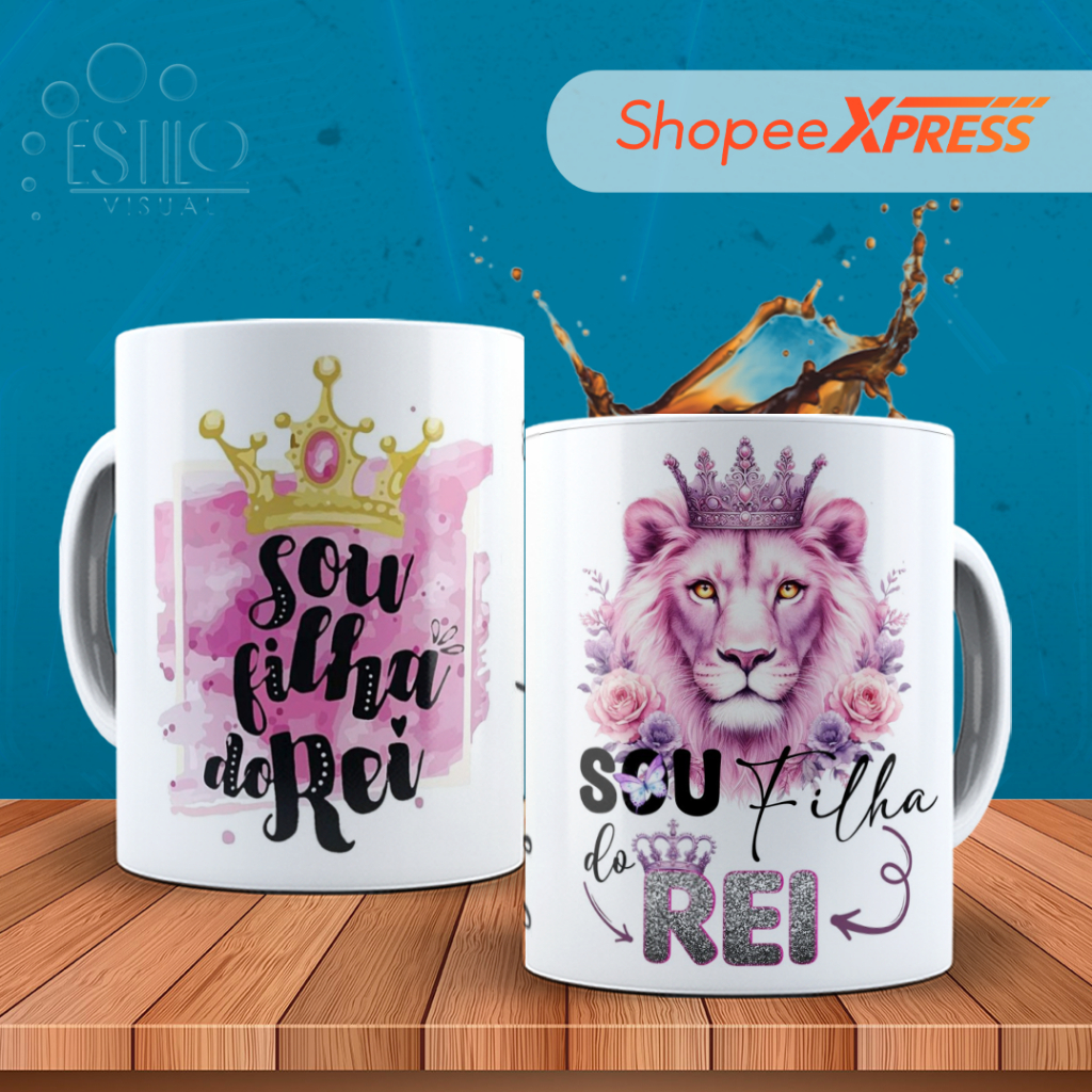 Caneca Personalizada Gospel Jesus Filha do Rei em Oferta na Shopee