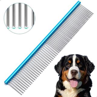 Pente Pet Banho E Tosa 19cm Aço Profissional azul verde vermelho lilas roxo prata preto dourado em Oferta na Shopee