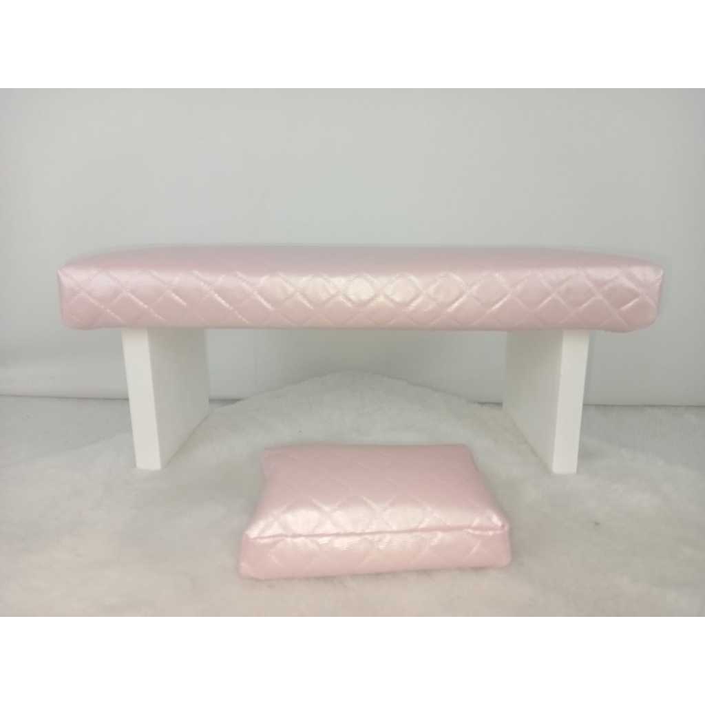 Apoio de mão p/ manicure ( Paris ) em Corino Diamante e MDF c/ cores diversas e apoio de cotovelo.