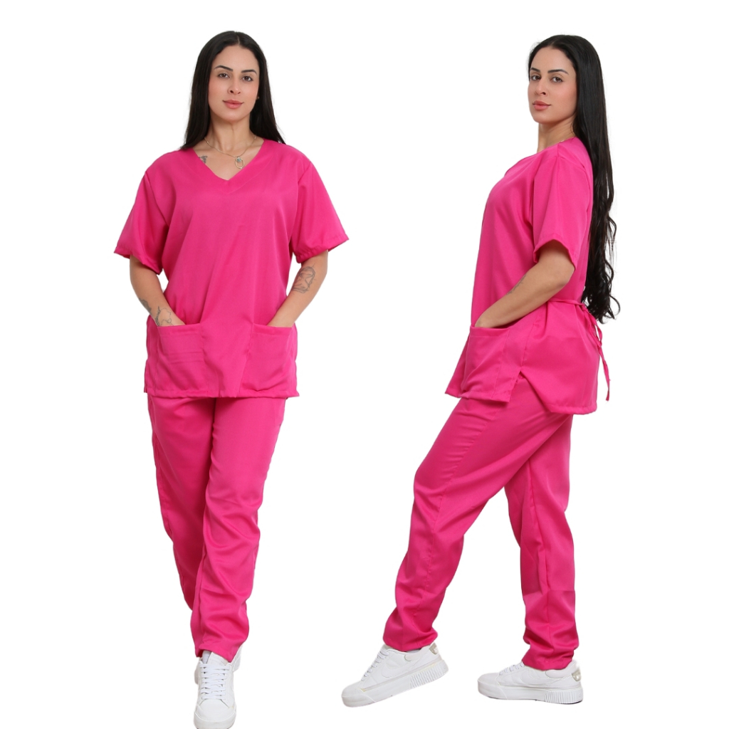 Pijama Hospitalar Cirúrgico Scrub Feminino Acinturado Varias Cores Tamanhos