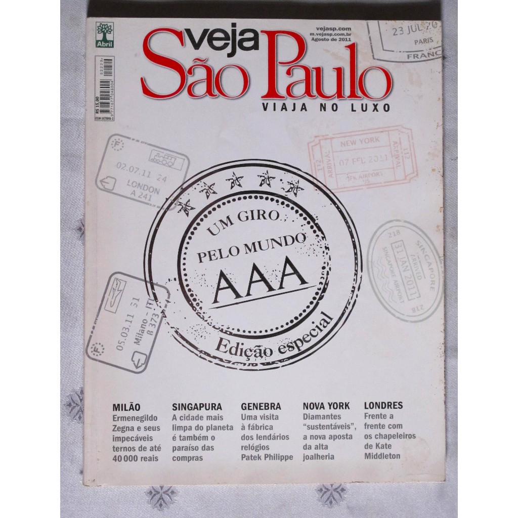 Revista - Veja São Paulo - Viaja no luxo - Agosto/2011