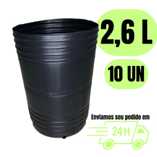 Kit 10 Vasos 2,6 litros flexível para plantas flores em Oferta na Shopee
