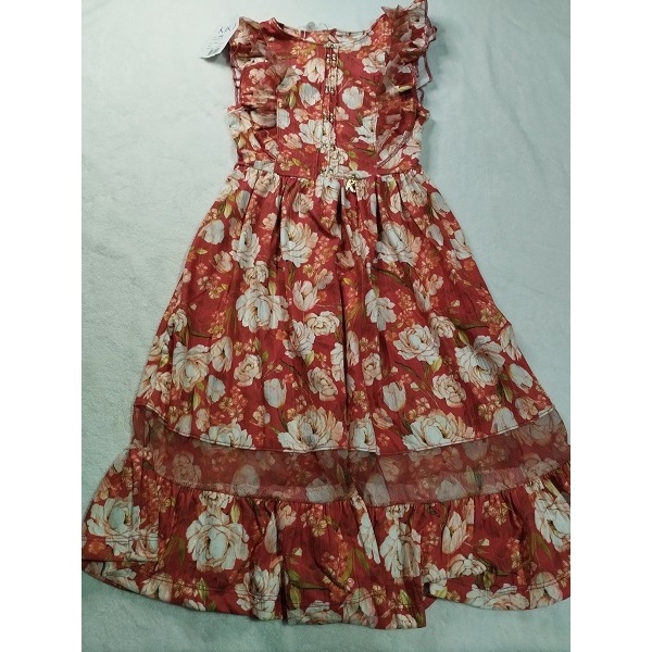Vestido Infantil feminino Kiki xodo em tule florido tamanho M/8/12