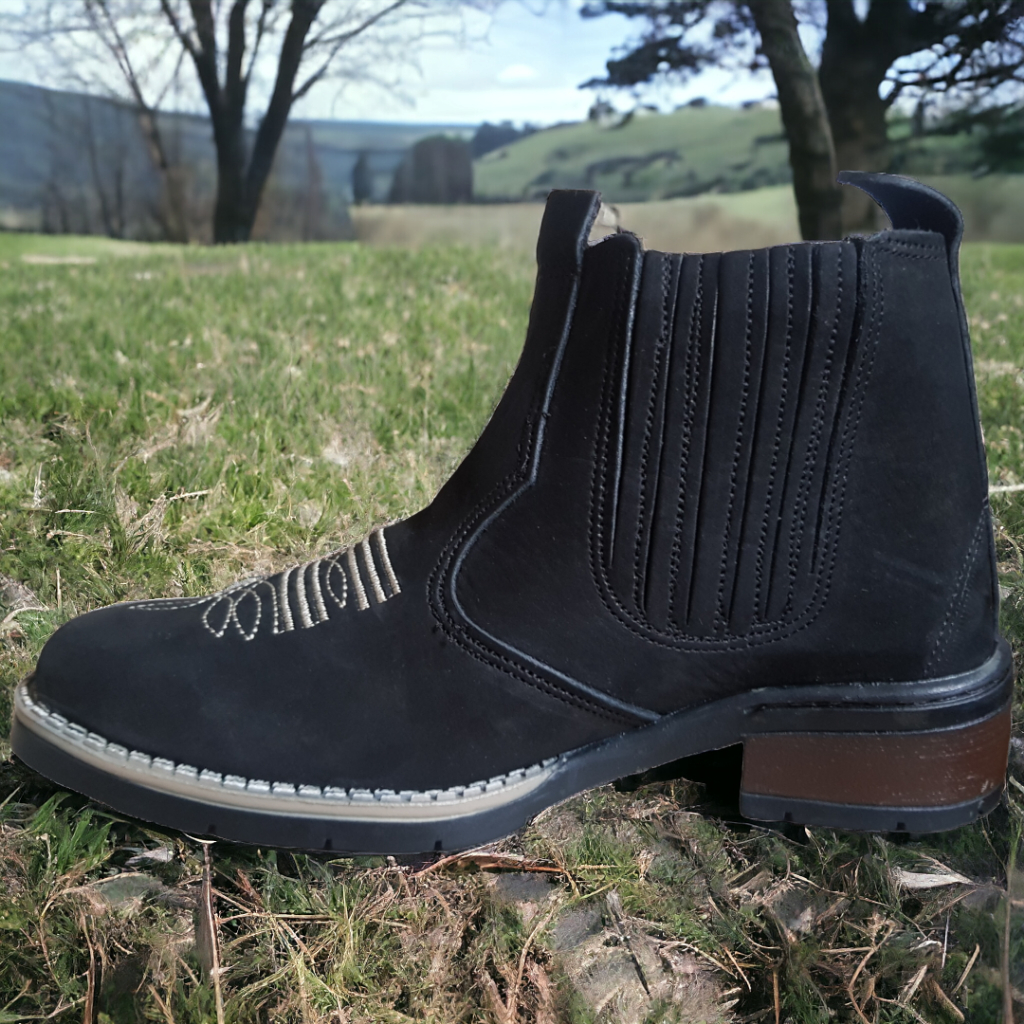 Bota Botina Texana Country Bico Quadrado Couro Legítimo Cano Curto Envio Imediato Oferta Da Semana