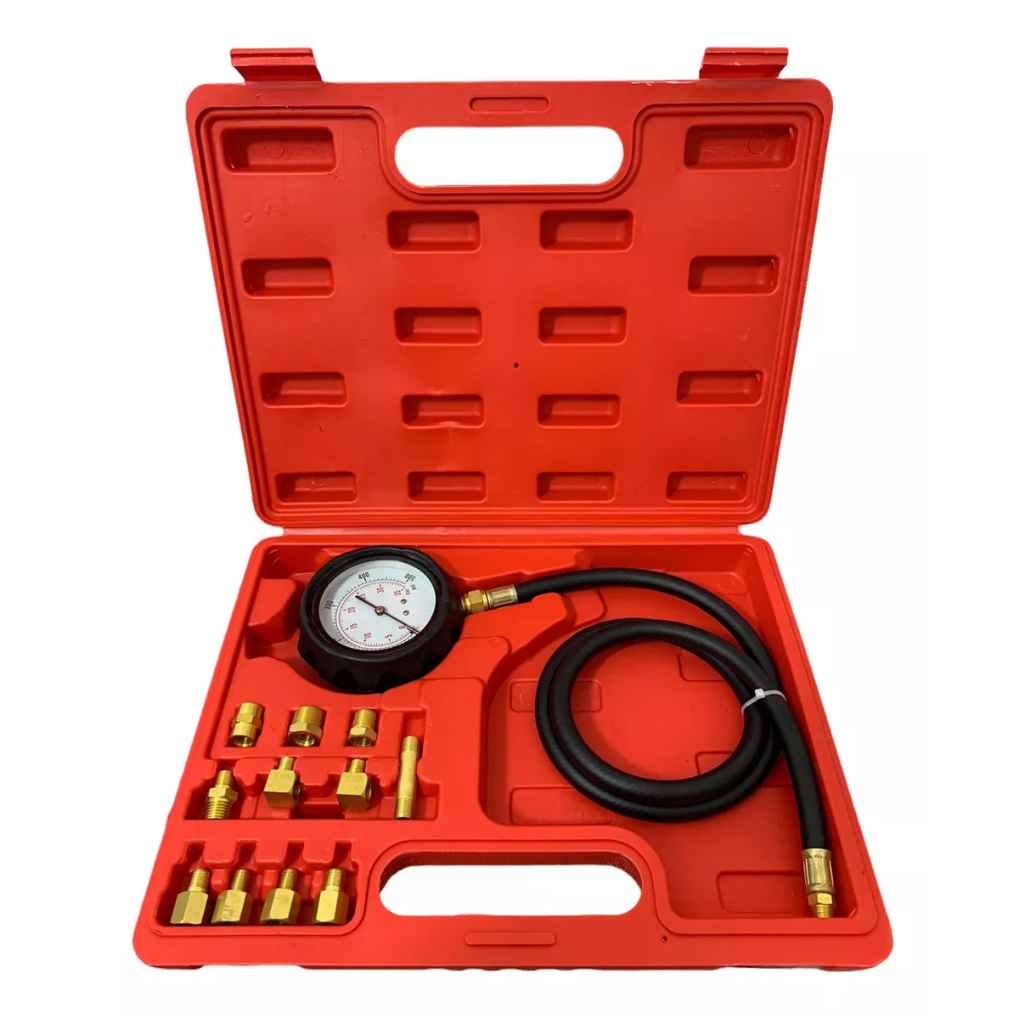 Kit Manômetro Teste de Pressão Óleo Motor E Cambio Automático Auto Diesel