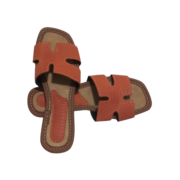 Rasteira Em COURO Original Feminina Rasteirinha Modelo H Confortável Básica